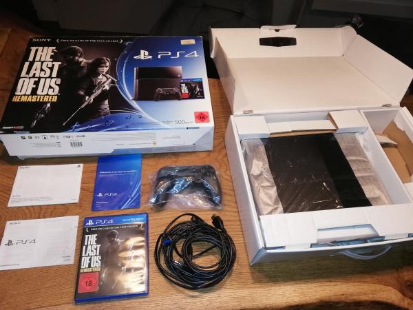 Playstation 4 The Last of Us Remastered Edition Konsole komplett mit Zubehör und OVP(so gut wie kaum genutzt) USK ab 18 Jahren